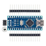 Placa Arduino Nano Com Conector V3 Pino Não Soldado Mega328p