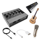 Placa Audio Para Celular E Pc Para Instrumentos E Microfone