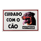 Placa Cuidado Cão Rottweiler Advertencia Portao 20x30