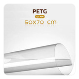 Placa De Acrílico Petg Cristal Transparente 0,5mm 50x70 Cm