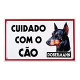 Placa De Advertência Doberman Fixação Obrigatória Por Lei