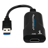 Placa De Captura De Vídeo Hdmi Usb 3.0 Full Hd 1080p Para Streaming, Gravação E Transmissão Ao Vivo Compatível Com Ps4, Xbox, Dslr Marca Lorben
