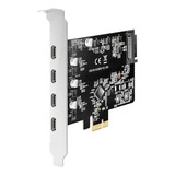 Placa De Expansão Pci-e Usb-c 3.2 Gen1 5gbps Com 15pin Sata