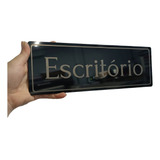 Placa De Identificação Sinalização P/escritorio Salas 30x10