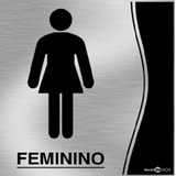 Placa De Inox Banheiro Feminino *628