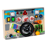 Placa De Interruptor De Brinquedo De Volante De Madeira,