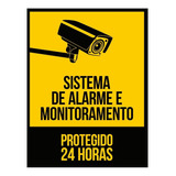 Placa De Segurança Proteja Sua Casa 24 Horas Sistema De Alar Ml306 - B
