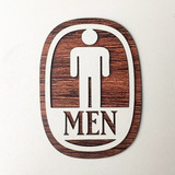 Placa De Sinalização Banheiro Masculino Mdf! Poucas Unidades