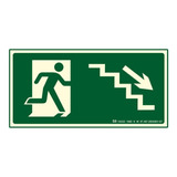 Placa De Sinalização Desce Escada Direita