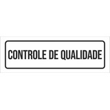 Placa De Sinalização Setor - Controle De Qualidade-23x9