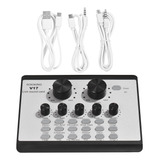 Placa De Som V17 Live Bt Mini Mixer Para Streaming E Gravaçã