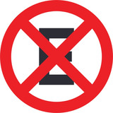 Placa De Transito 50x50cm R-6c Proibido Parar E Estacionar
