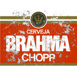 Placa Decorativa Cerveja Brahma Chopp Beer Envelhecida