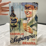 Placa Decorativa Cerveja Brahma Supimpa Garçom Propaganda