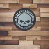 Placa Decorativa Motivos Motos Em Acm Com 30 Cm - Harley