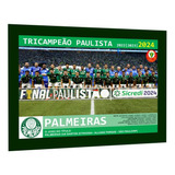 Placa Decorativa Palmeiras Tri-campeão Paulista 2024 