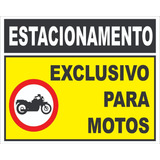 Placa Estacionamento Exclusivo Para Motos 