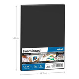 Placa Foam Board 42x29 Preto 5mm Contracole Papel Pluma 2un