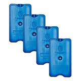 Placa Gelo - Gel Reutilizável 200ml Kit C/ 4 Unid 12x6x2,5cm Cor Azul