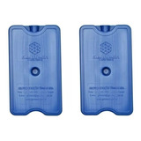 Placa Gelo-x Gel Reutilizável 500ml Kit C/ 2 Unid 17x10x3cm Cor Azul