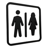 Placa Identificação Banheiro Feminino Masculino Alto Relevo
