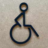 Placa Indicativa Banheiro Sanitário Acessível Cadeirante Pcd
