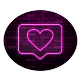 Placa Luminoso Neon De Led - Like Instagram Grande 50x40cm