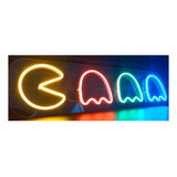 Placa Luminoso Neon De Led - Tema Retro Games 60x15cm