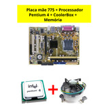  Placa Mãe Asus P5vd2-mx + Pentium 4 + Cooler + Memória