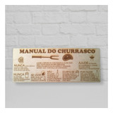 Placa Manual Do Churrasco Churrasqueira Decoração Mdf 3mm