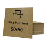 Placa Mdf Crú 3mm 50x50 Cm 5 Unid P/ Decoração Artesanato 