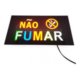 Placa Não Fumar Letreiro Painel Comercial Ds3476 Luz Led