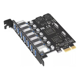 Placa Pci-e Com 7 Portas Usb 3.0 Com Modulo De Alimentação