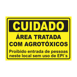 Placa Perigo Agrotóxicos 30x20cm
