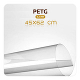 Placa Petg Cristal Transparente 0,5mm 45x62 Cm Para Moldura