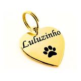 Placa Pingente Identificação Cachorro Gato Nome Gravado