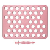 Placa Porcionadora Bluestar 18g 50 Furos Com Empurrador 2em1 Cor Rosa Bebê
