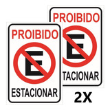 Placa Proibido Estacionar Garagem Guincho 20x30 - Kit Com 02