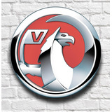 Placa Redonda Mdf Vauxhall Decoração Garagem Posto Loja
