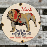 Placa Retrô Em Metal - Mack Trucks Fire Apparatus