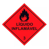Placa Simbologia Liquido Inflamavel N.3 Cor Laranja