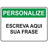  Placa Sinalização Personalizada Seu Texto 30x20 Promoçao
