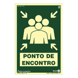 Placa Sinalização Pvc 20x30x0,80mm Ponto De Encontro