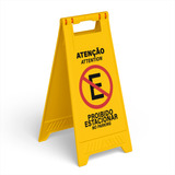 Placa Sinalizadora Cavalete Amarelo - Escolha A Sua