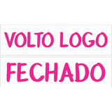 Placa Volto Logo/fechado Esc Pink Com Cordão E Ventosa Pvc 