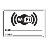 Placa Wifi Espaço P/ Rede E Senha 20x30cm
