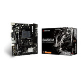 Placa-mãe Biostar B450mhp Am4 Ddr4 Micro Atx Black