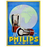 Placas Decorativas Radio Phillips Propaganda Antiga Valvula