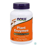 Plant Enzymes 120 Cáps Enzimas Digestivas Now Foods Sabor Neutro
