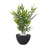  Planta Artificial Folhagem Ornamental + Vaso Decorativo 